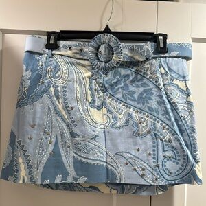 Hemant & Nandita Buckle Belt Mini Skirt